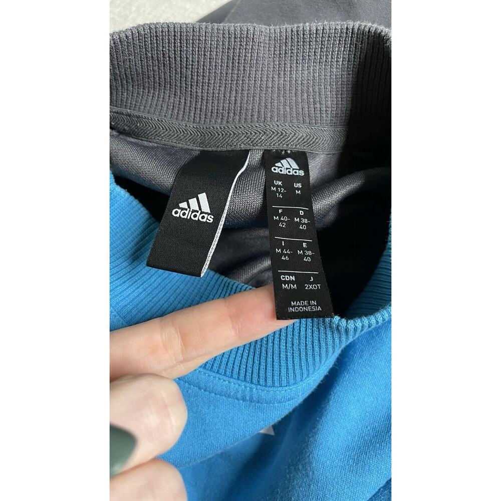 Adidas Japan Three Stripes Colorblock Pullover Sweatshirt Blue Women's Medium - Picture 7 of 13